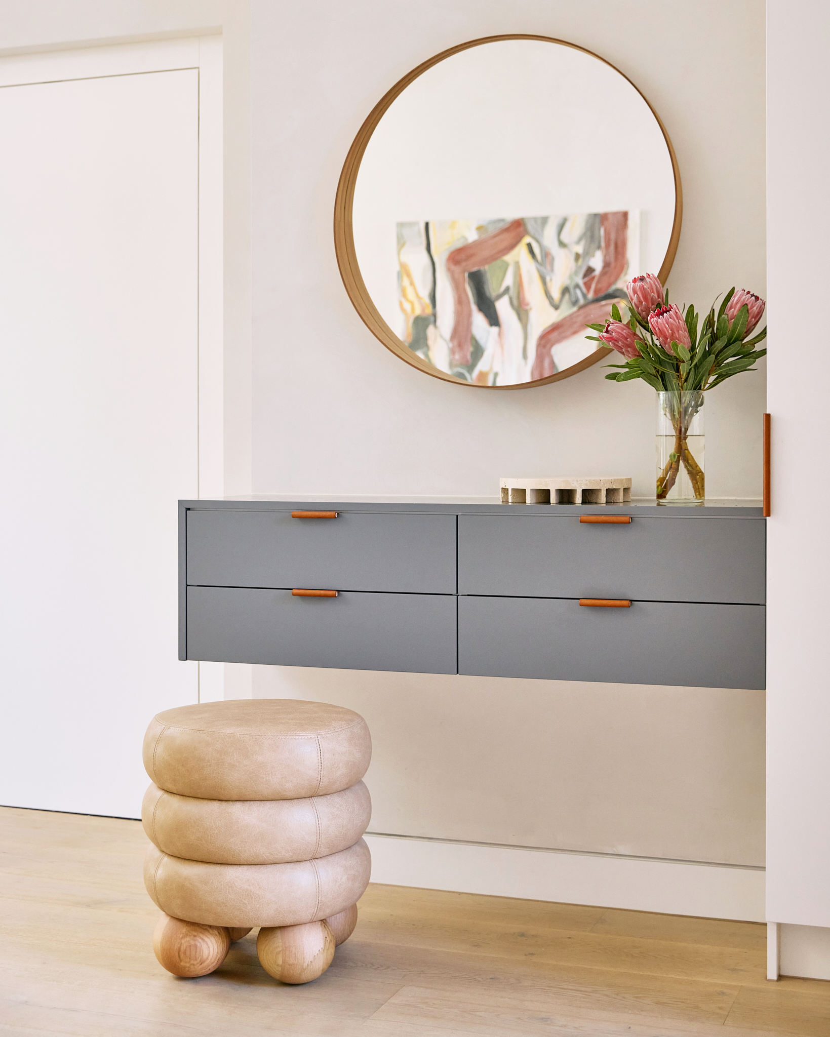 ROLLEY POD OTTOMAN - TAN