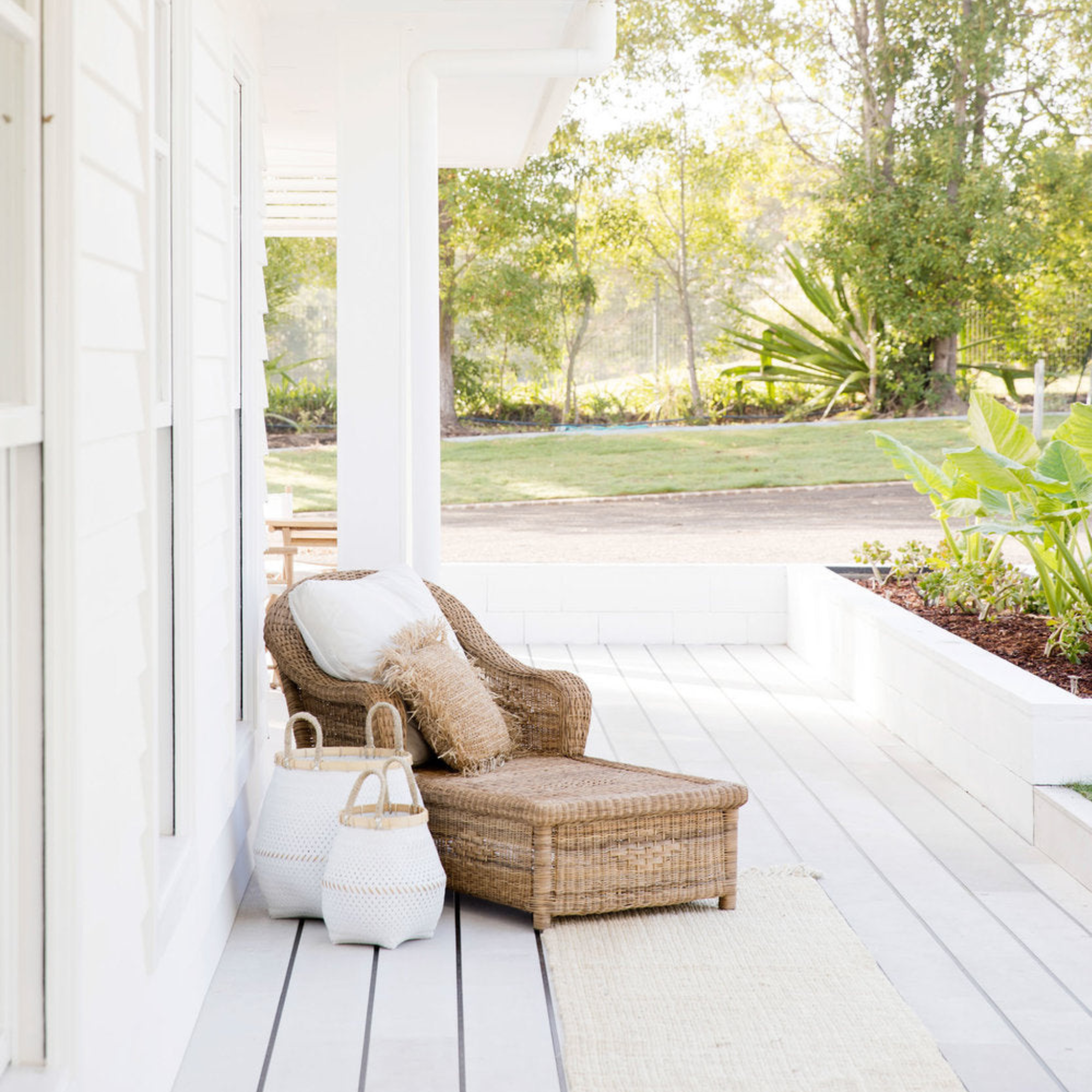 Classic Woven Cane Lounger