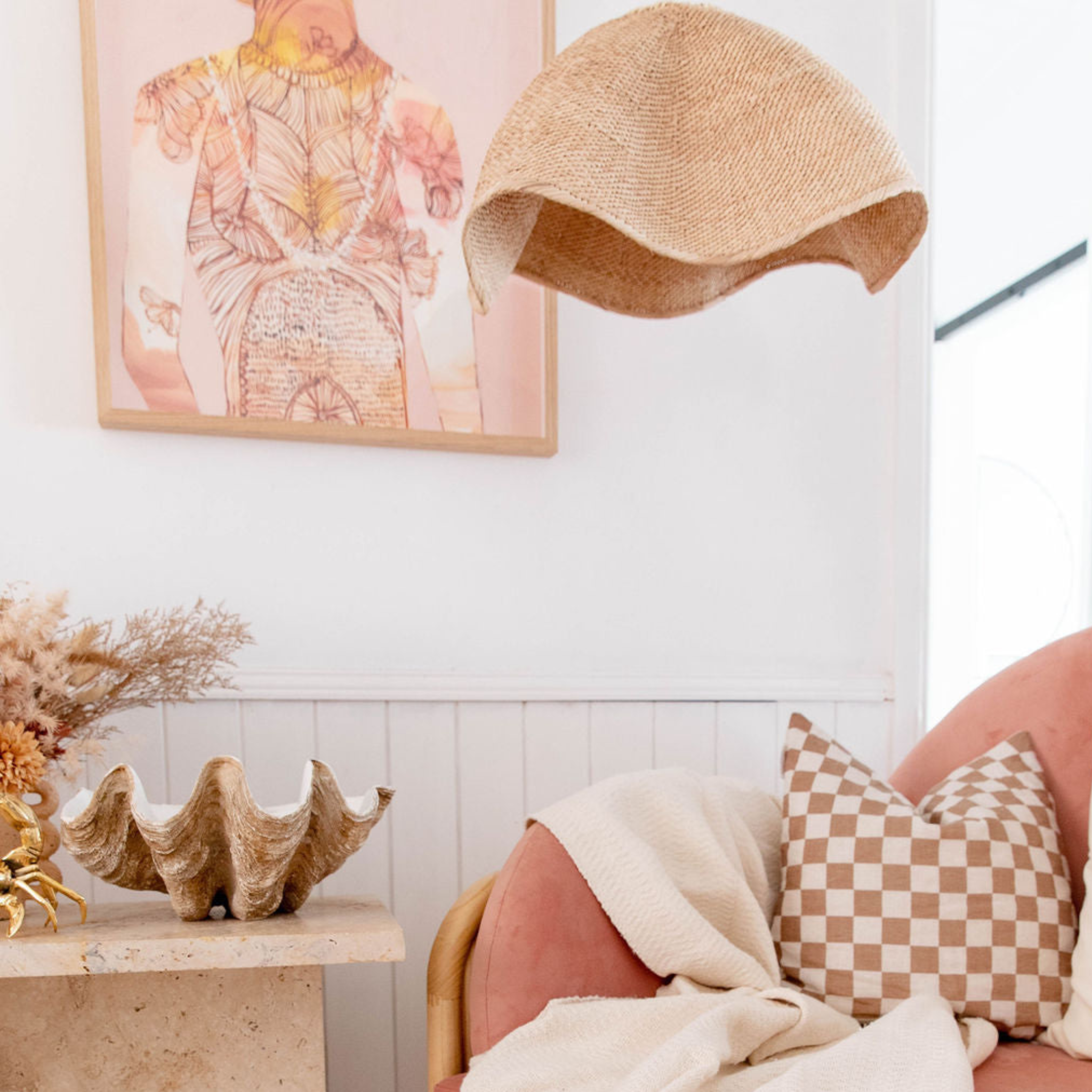 Dancing Woven Basket Pendant Light