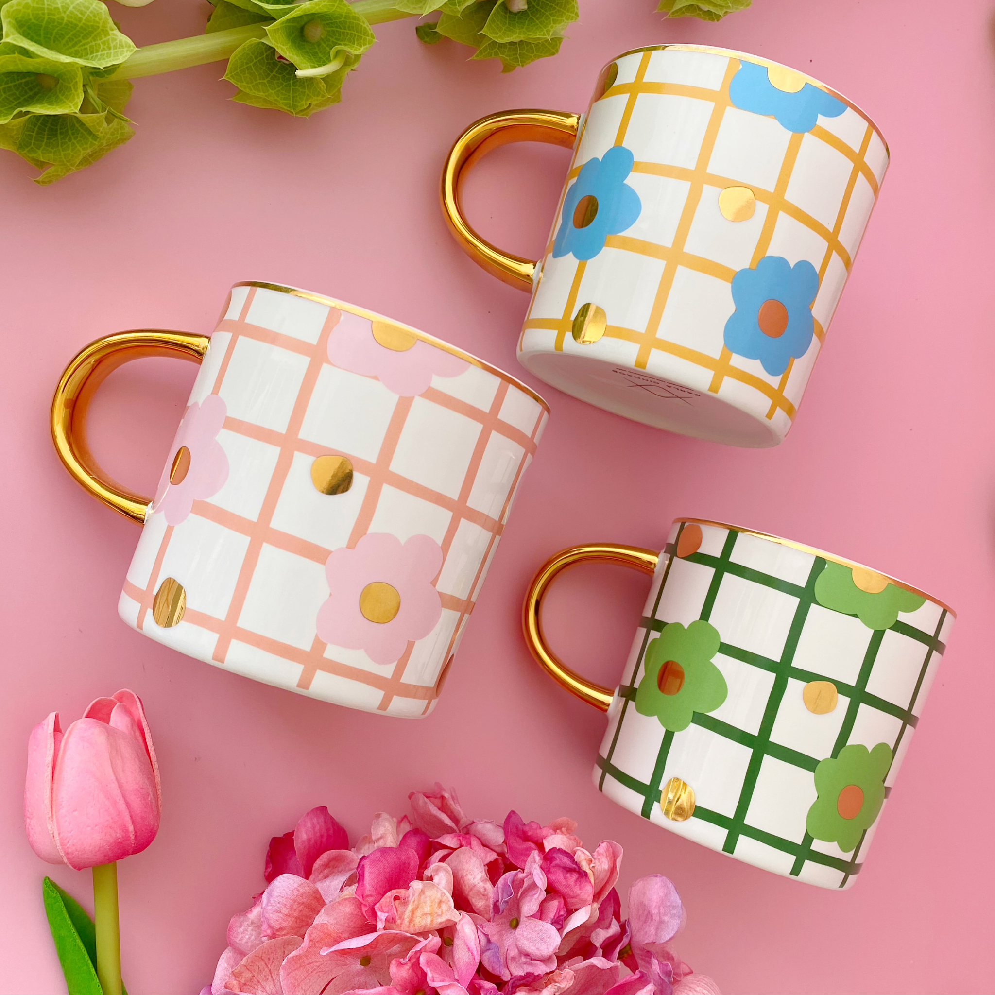 Tartan and Bloom Mugs